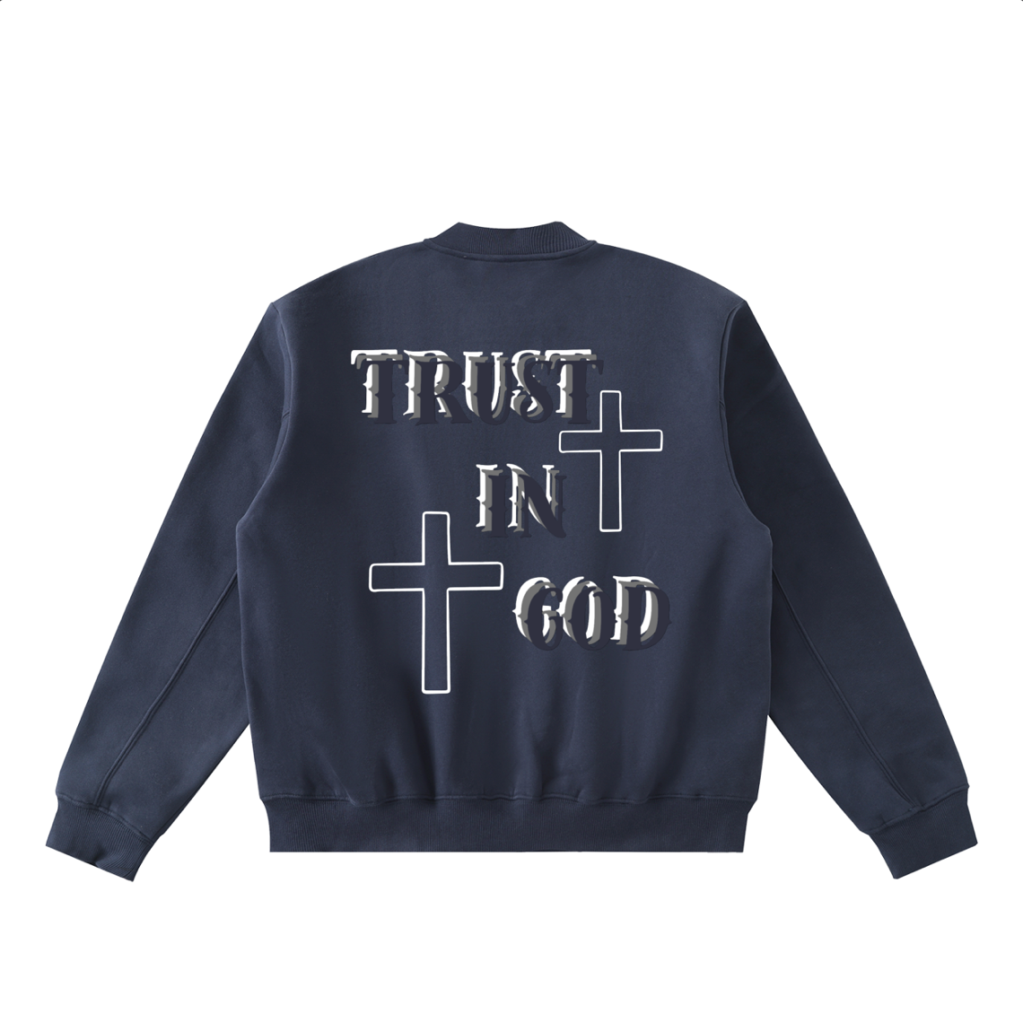trust in god zip up hoodie